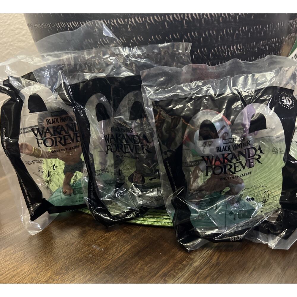 McDonalds Happy Meal Toys Wakanda Forever 2021 Marvel Lot Sealed Set Of 3